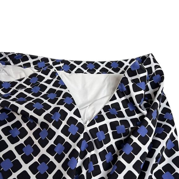 Greg Norman blue black and white print golf skort size 10 - Picture 11 of 13